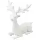 Renne en résine blanc paillette 6,6 cm