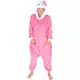 Roze katten jumpsuit voor volwassenen