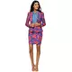 Kleurrijk jaren 90 Mrs. Symbol Opposuits™ kostuum voor vrouwen, Maat: Medium/Large (EU 42)