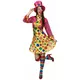 Clownskostuum met grote stippen voor vrouwen, Maat: Small