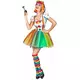 Déguisement clown peinture multicolore femme, Taille: Small