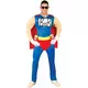 Beerman kostuum mannen blauw rood, Maat: Large (52–54)