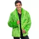 Groen bontjas voor volwassenen, Maat: Large