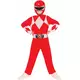 Power Ranger Kostuum rood kinderen, Maat: 5–6 jaar (110 tot 116 cm)