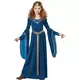 Middeleeuwse prinses vermomming luxe fluweel meisje, Maat: 10–12 jaar (148 cm)