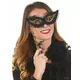 Zwart-gouden masker op stokje voor volwassenen
