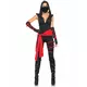 Déguisement ninja noir sexy luxe femme, Taille: Large (44–46)