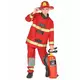 Rood brandweerman pak voor kinderen, Maat: 7–9 jaar (120–130 cm)