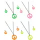 Hippie accessoires set voor volwassenen, Kleur: Groen