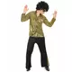 Déguisement disco doré à paillettes homme, Taille: Large