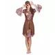 Retro hippie psychedelische outfit voor vrouwen, Maat: X-Large