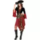 Piraten outfit met goudkleurige schedels voor vrouwen, Maat: Medium (40–42)