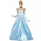 Déguisement princesse robe bleu satiné femme, Taille: Medium (40–42)