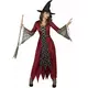 Rood en goudkleurig heksenkostuum voor vrouwen, Maat: Large