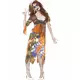 Déguisement zombie hippie femme Halloween, Taille: Large