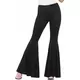 Pantalon disco noir pattes d'élephant femme, Taille: Small/Medium