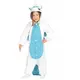 Combinaison licorne blanche et bleue enfant, Taille: 5–6 ans (110–115 cm)