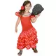 Rode flamenco danseres kostuum voor meisjes, Maat: 4–6 jaar (110–120 cm)