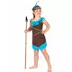 Bruine met blauwe indianen outfit voor meisjes, Maat: 10–12 jaar (L)