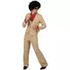 Beige disco kostuum met franjes voor mannen, Maat: Medium