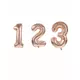 Ballon aluminium chiffre rose gold 36 cm, Taille: 5