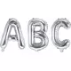 Ballon aluminium lettre argentée 32 cm, Taille: H
