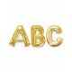 Goudkleurige grote aluminium letter ballon, Maat: D
