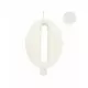 Bougie anniversaire chiffre blanche pailletée 9,5 cm, Taille: 8
