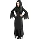 Zwarte gothic dame outfit voor kinderen, Maat: 8–10 jaar (140 cm)