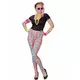 Déguisement années 80 imprimé panthère multicolore femme, Taille: Large