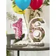 Structure de chiffres blancs pour ballons de 64 cm, Taille: 2