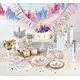 8 Petites assiettes en carton licorne féerique blanches 18 cm, image 2