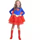 Klassiek Supergirl-kostuum voor meisjes, Maat: 8–10 jaar (128–134 cm)