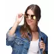 Lunettes rondes rétro métalliques argentéesadulte, image 2