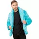Manteau en fausse fourrure bleue adulte, Taille: Small