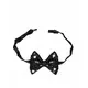 Noeud papillon noir avec sequins et LED clignotantes adulte, image 2