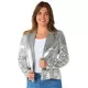 Veste blazer à sequins argentés Suitmeister™ femme, Taille: Large (EU 42–44)