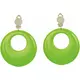Boucles d'oreilles verte fluo adulte, image 2