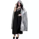 Cape grise aspect velours 170 cm adule Halloween, image 2