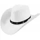Wit cowboy hoed voor volwassenen, image 2