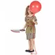 Enge clown vermomming grijs meisje, Maat: 10–12 jaar (130–140 cm), image 2