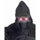Onzichtbaar gezichtsmasker met capuchon en lichtgevende ogen rood, volwassene, image 2