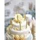 10 Bougies d'anniversaire dorée métallisées 7 cm, image 2