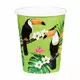 10 Gobelets en carton toucan verts 21 cl, image 2
