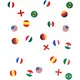 150 Confettis de table drapeau multi-nations, image 2