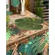 4 Feuilles de Monstera en plastique vert 34 x 29 cm, image 2