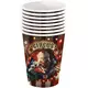 6 kartonnen bekers Halloweenclown 240 ml, image 2