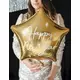 Ster folieballon Happy New Year goud 50 cm, image 2