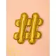 Ballon aluminium symbole # doré 33cm, image 2