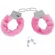 Menottes en fourrure rose adulte, image 2